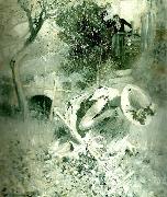 Carl Larsson tradgardsidyll oil painting reproduction